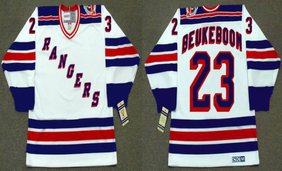 2019 Men New York Rangers 23 Beukeboom white style #2 CCM NHL jerseys